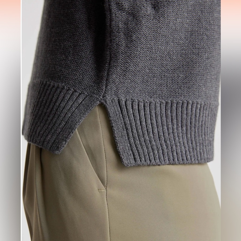 QUINCE || 100% Organic Cotton Charcoal Cropped Cardigan. Sz. S - Picture 4 of 15